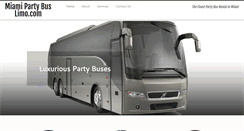 Desktop Screenshot of miamipartybuslimo.com